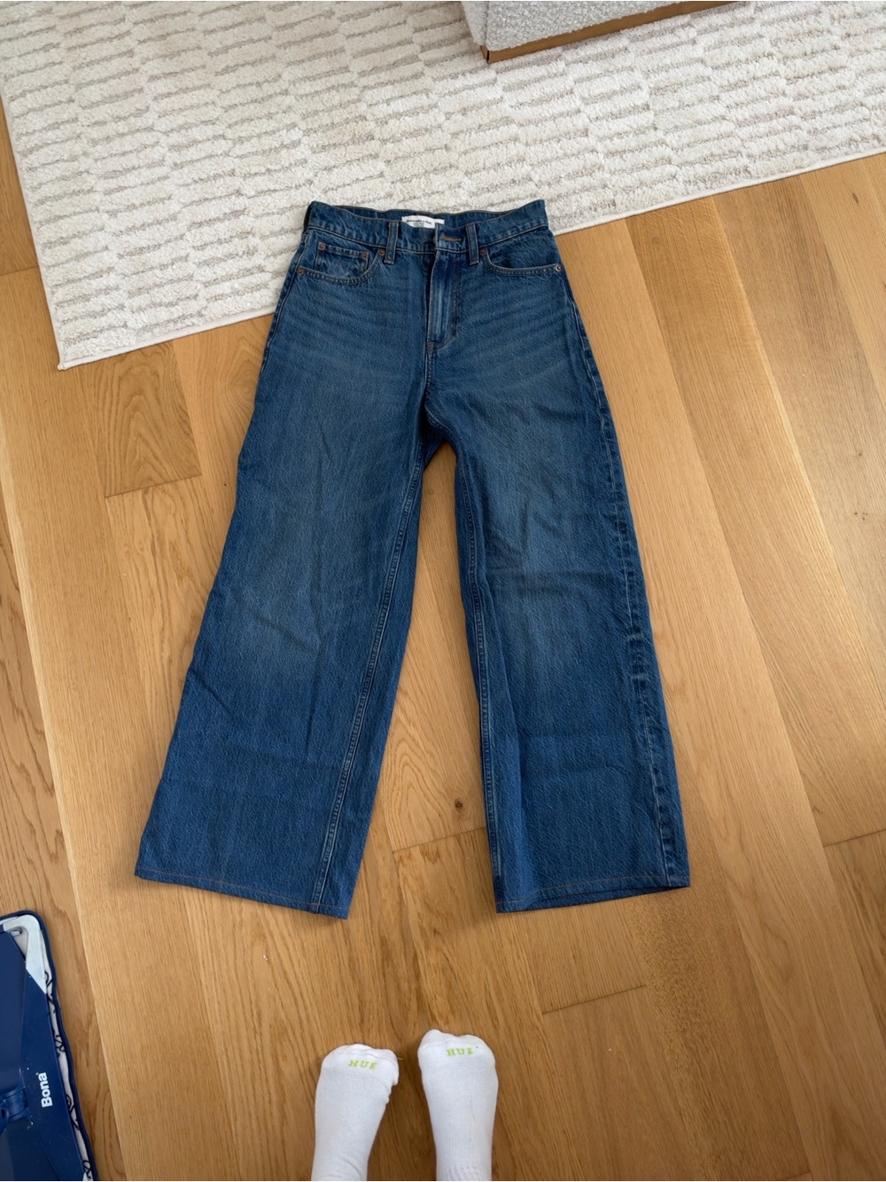 Abercrombie Wide-Leg Dark Blue Women’s Jeans